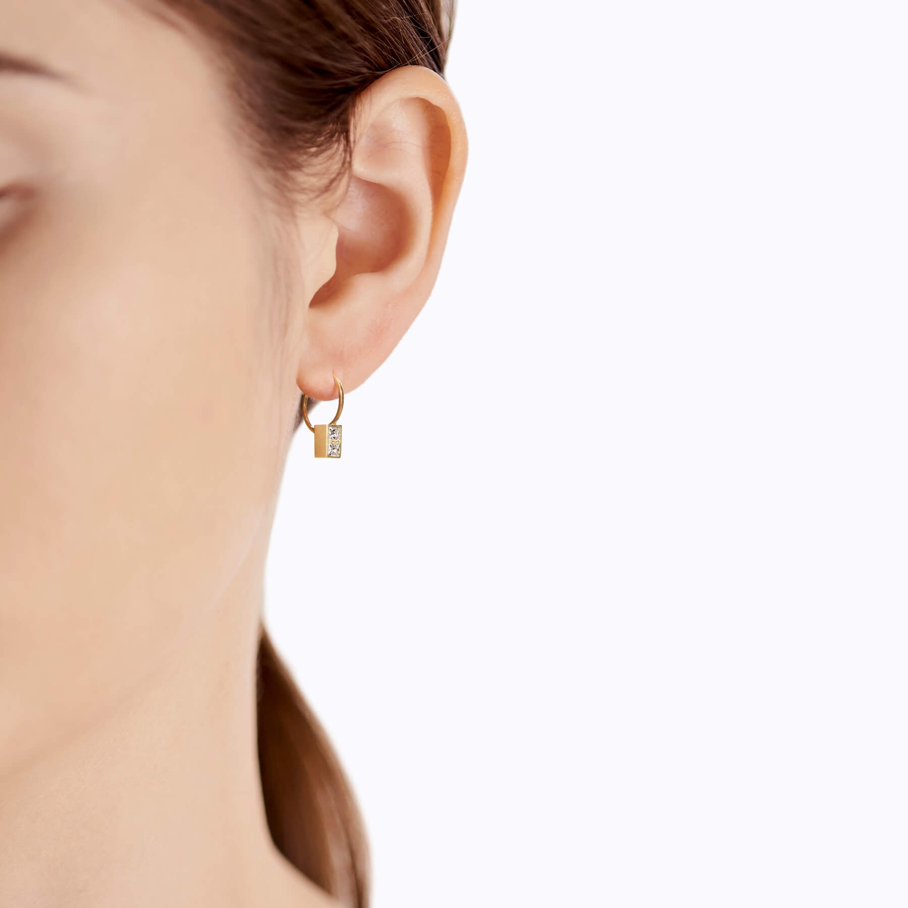 Boxed Diamond Earring 02 L