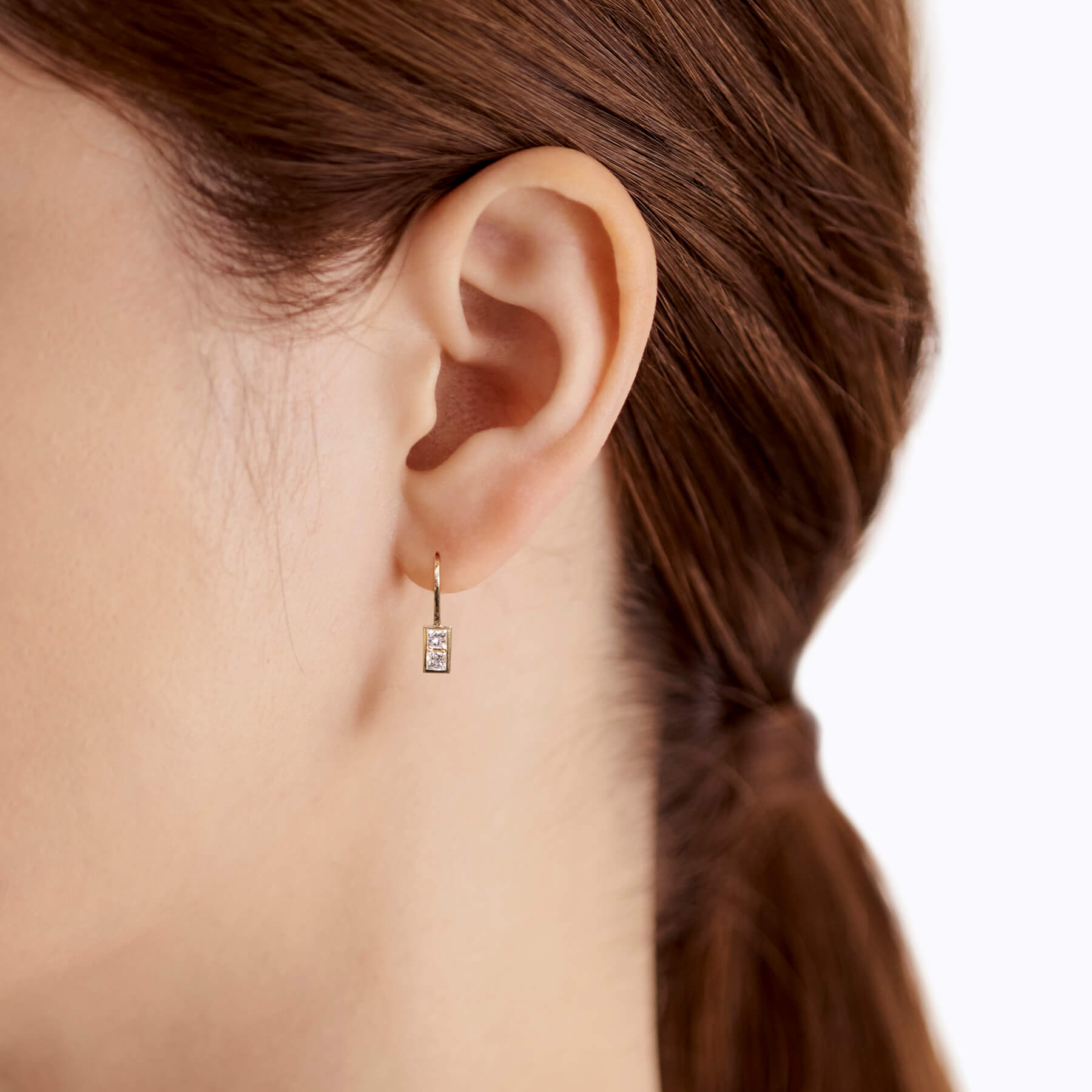 Boxed Diamond Earring 02 L