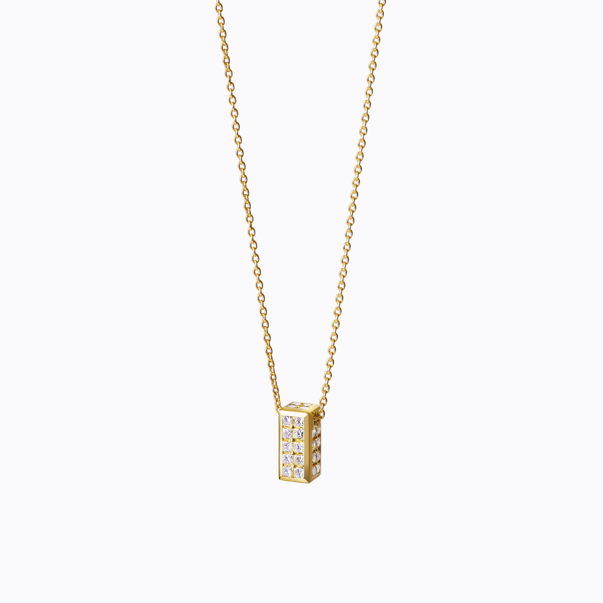 Diamond Brick Necklace