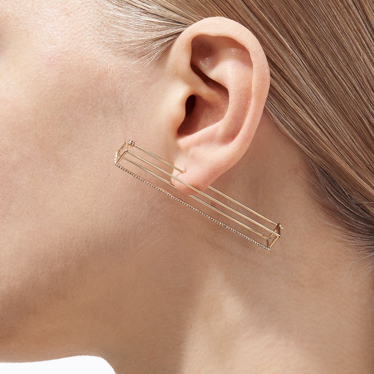 Diamond Rectangle Earring 60