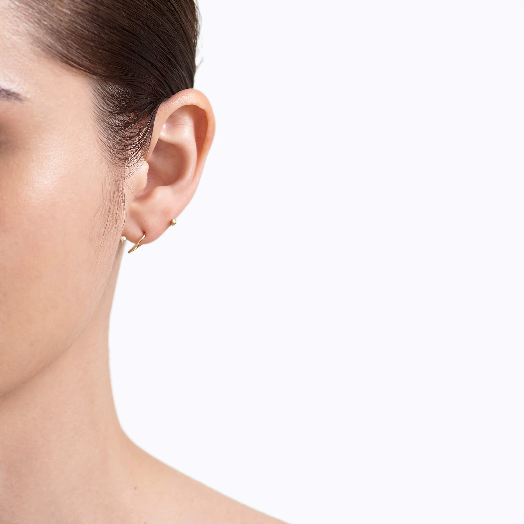 Diamond Twist Curl Earring 02 L