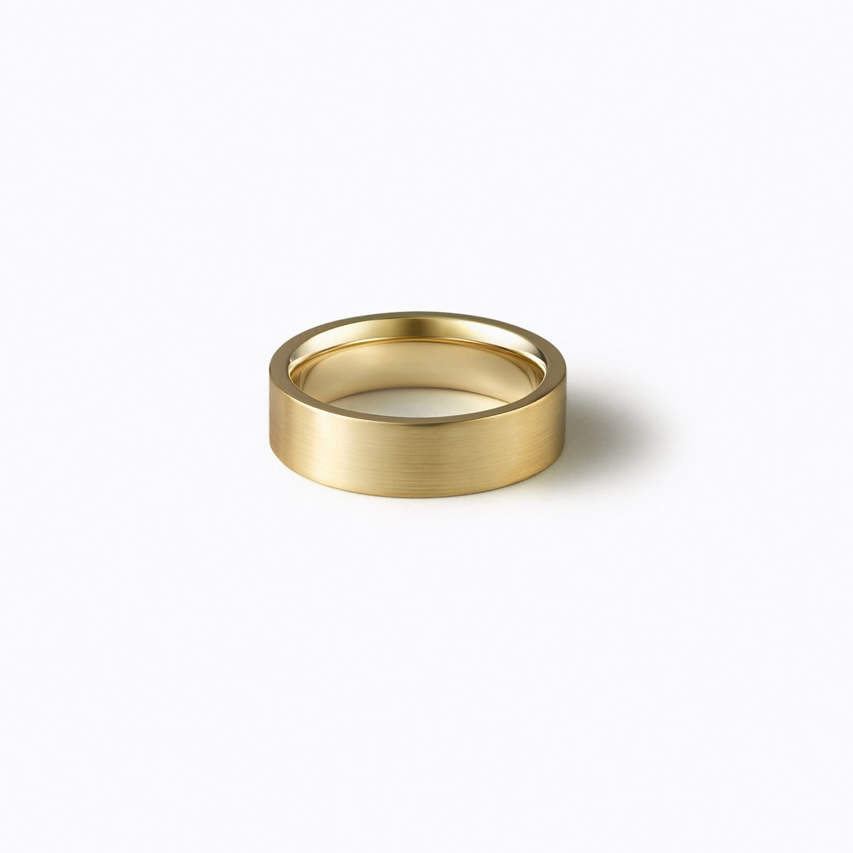 Flat Ring 4.5, yellow gold, matte finish