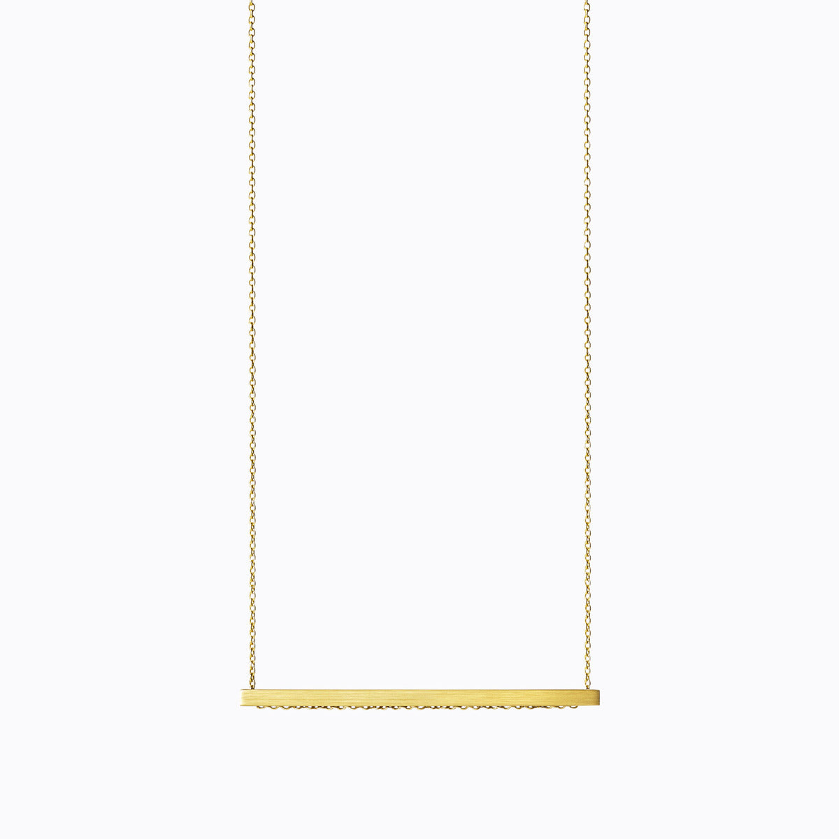 Bar Necklace 01, yellow gold, matte finish