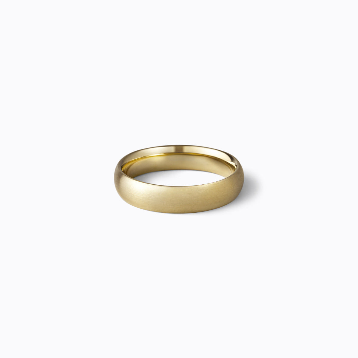 Oval Ring 4.5, yellow gold, matte finish