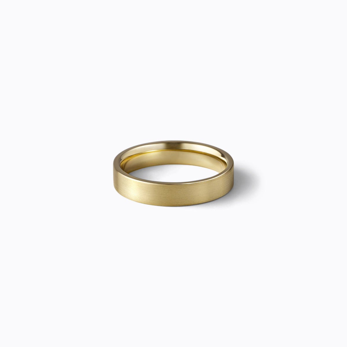 Flat Ring 4.5, yellow gold, matte finish