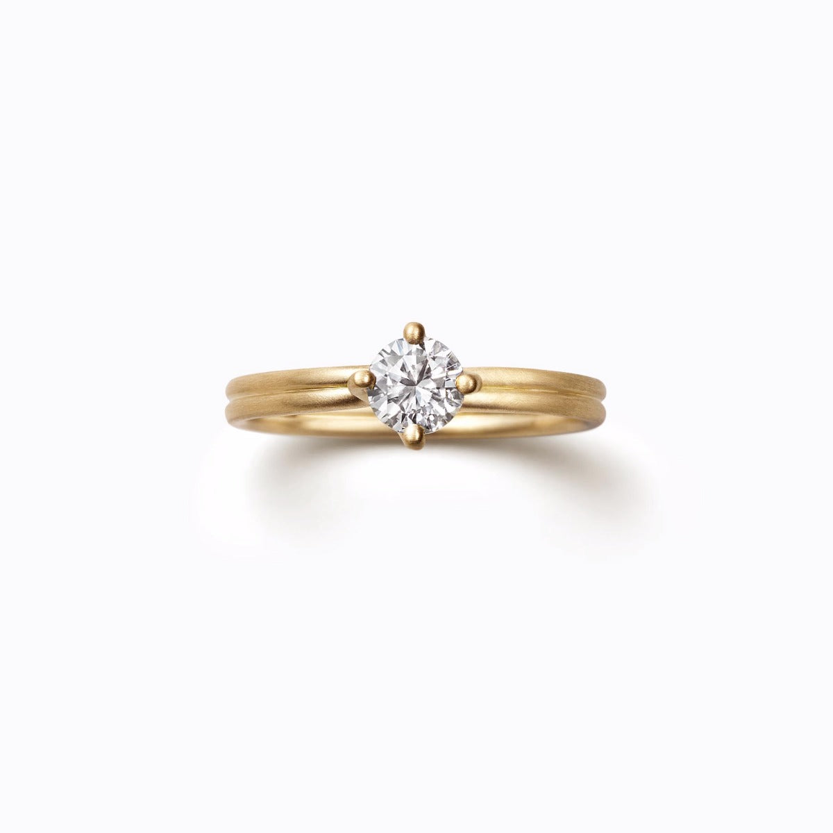 Cross Ring 01 (VS), yellow gold, matte finish