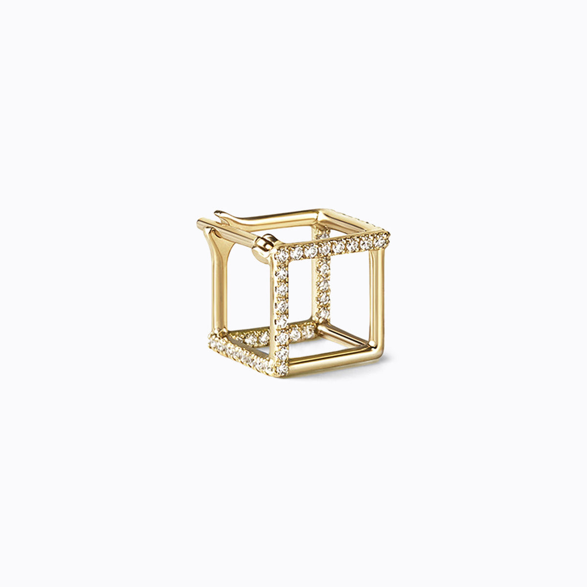 3D Triangle 10, yellow and white gold, matte finish