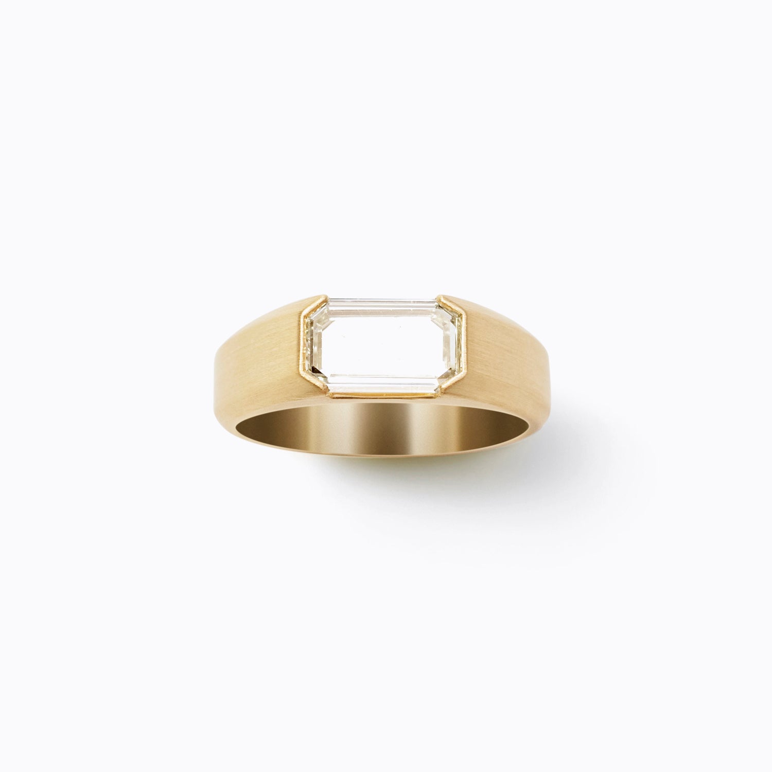 Cut-Cornered Rectangular Signet Ring