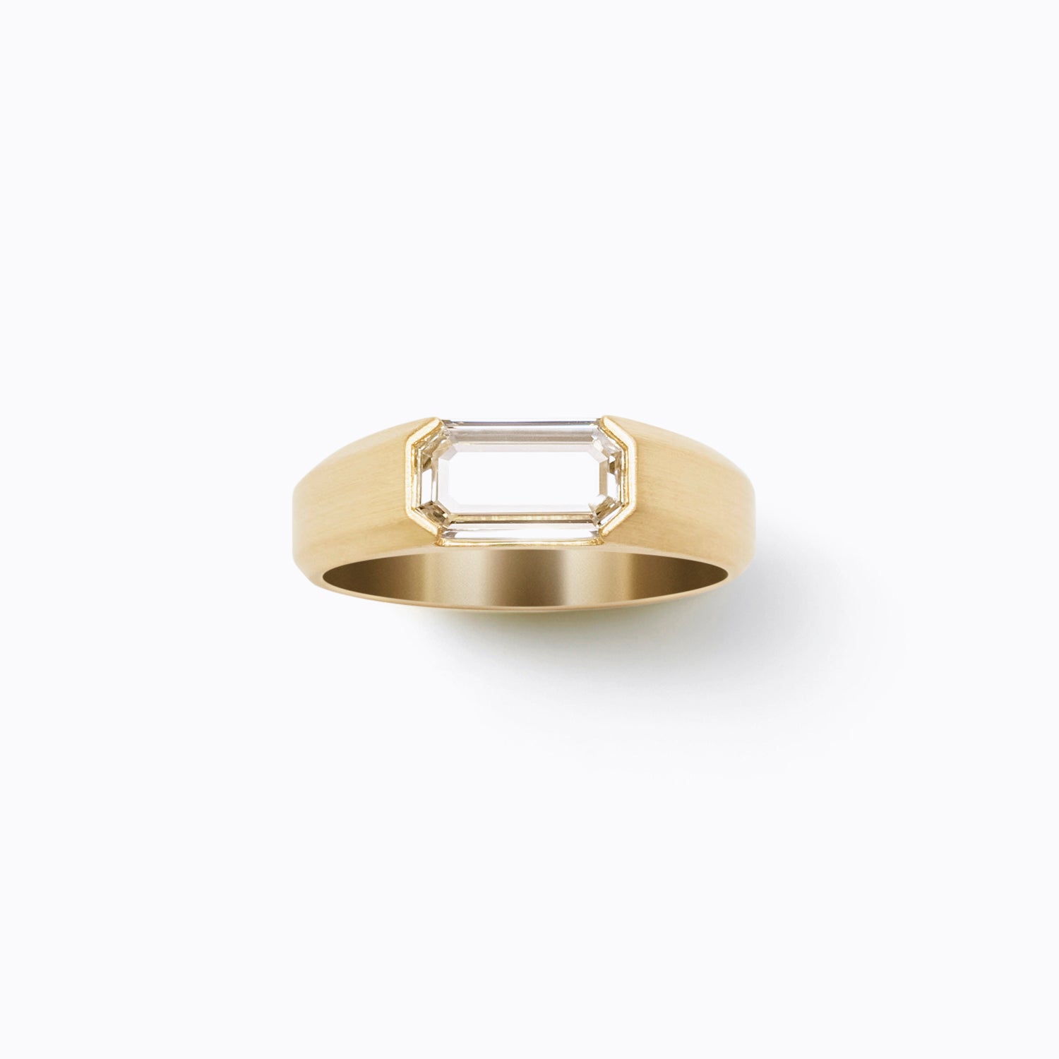 Cut-Cornered Rectangular Signet Ring