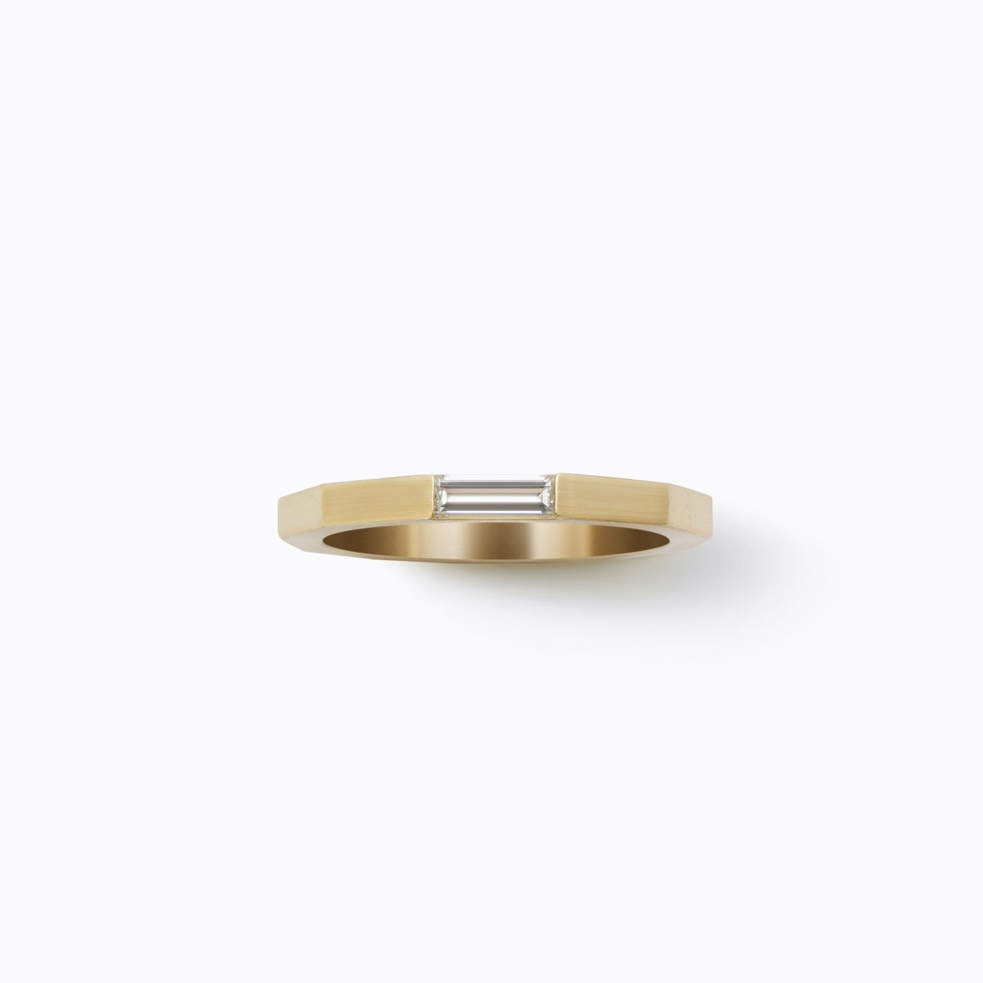 Baguette Diamond  Polygonal Band Ring