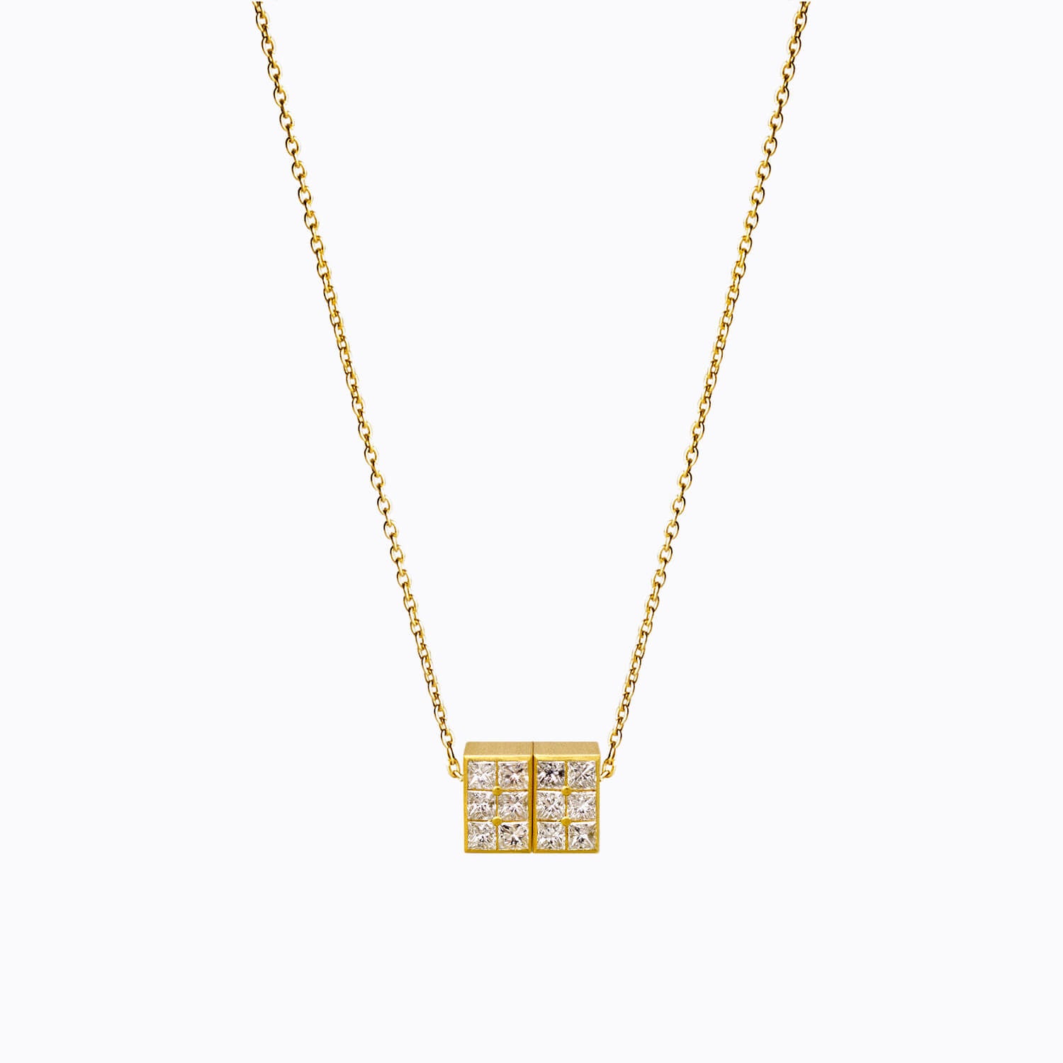 Diamond Cube Necklace 01