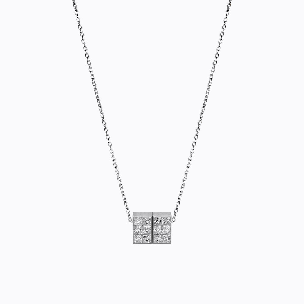 Diamond Cube Necklace 01