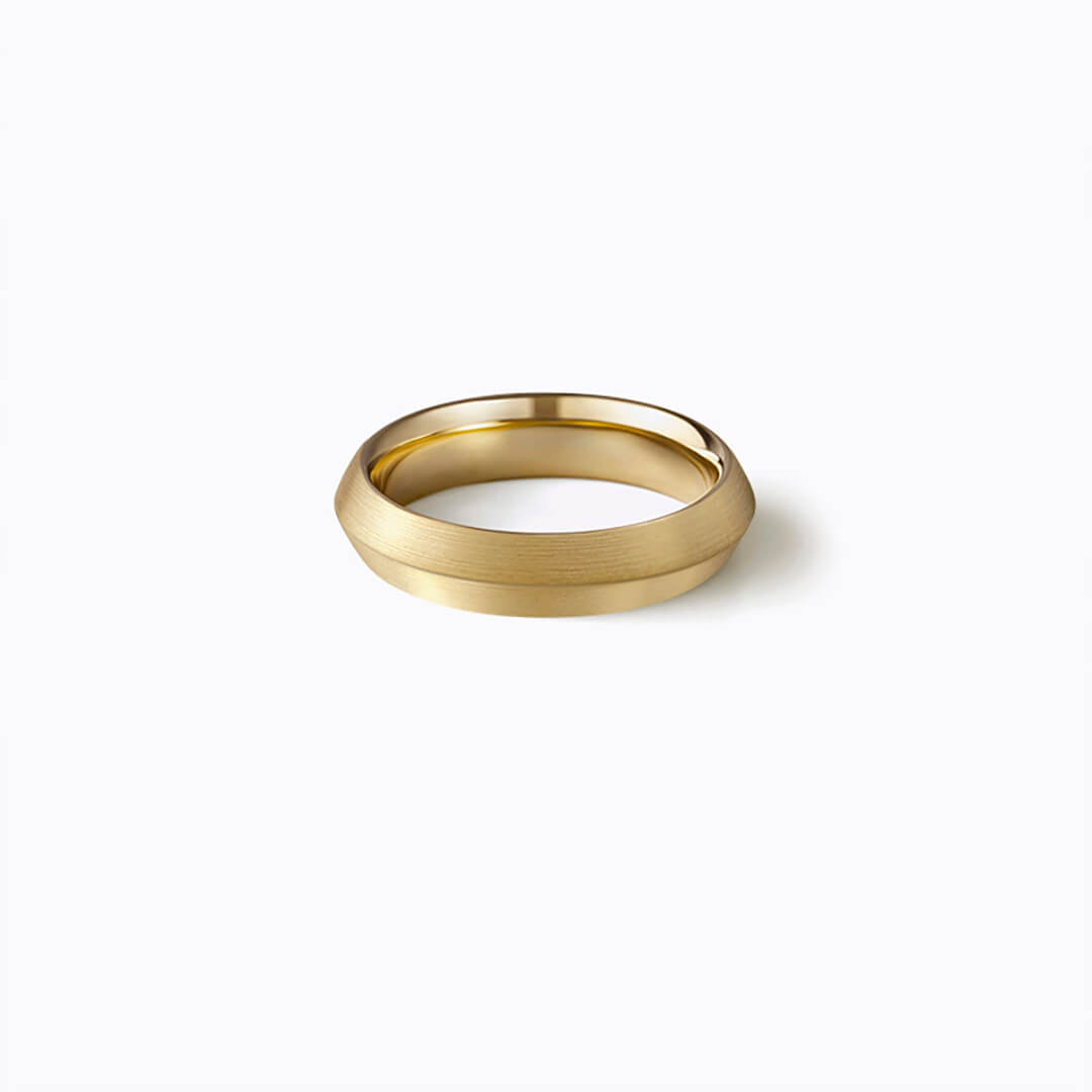 Flat Ring 2.0, yellow gold, matte finish