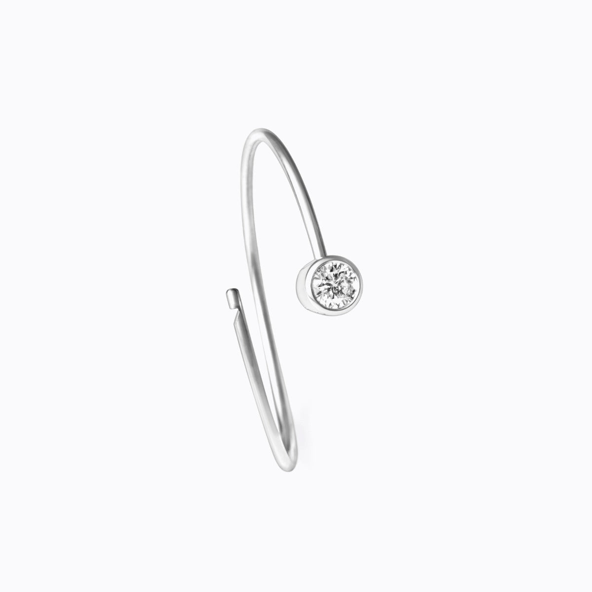 One-Stone Hoop Earring 03