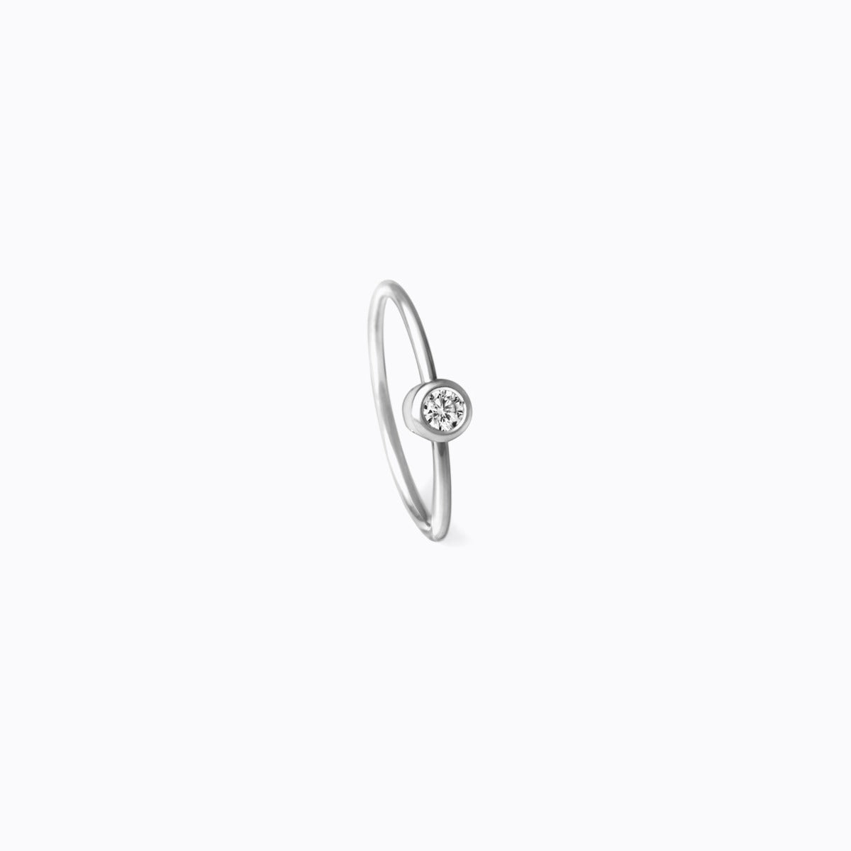 One-Stone Hoop Earring 01