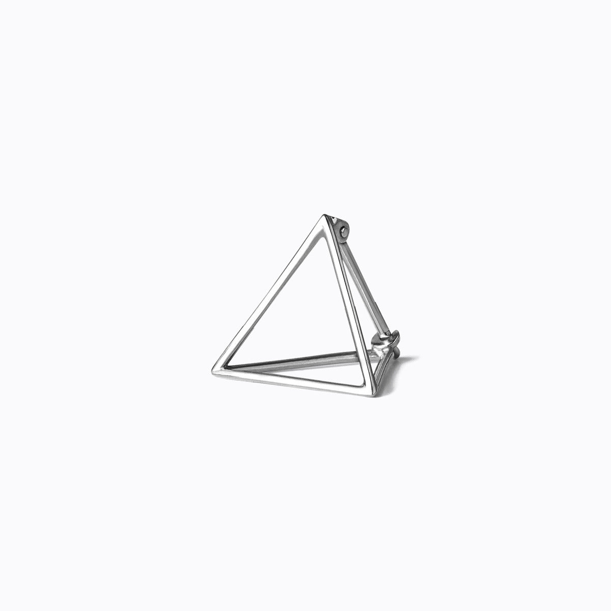 3D Triangle 15, white gold, matte finish