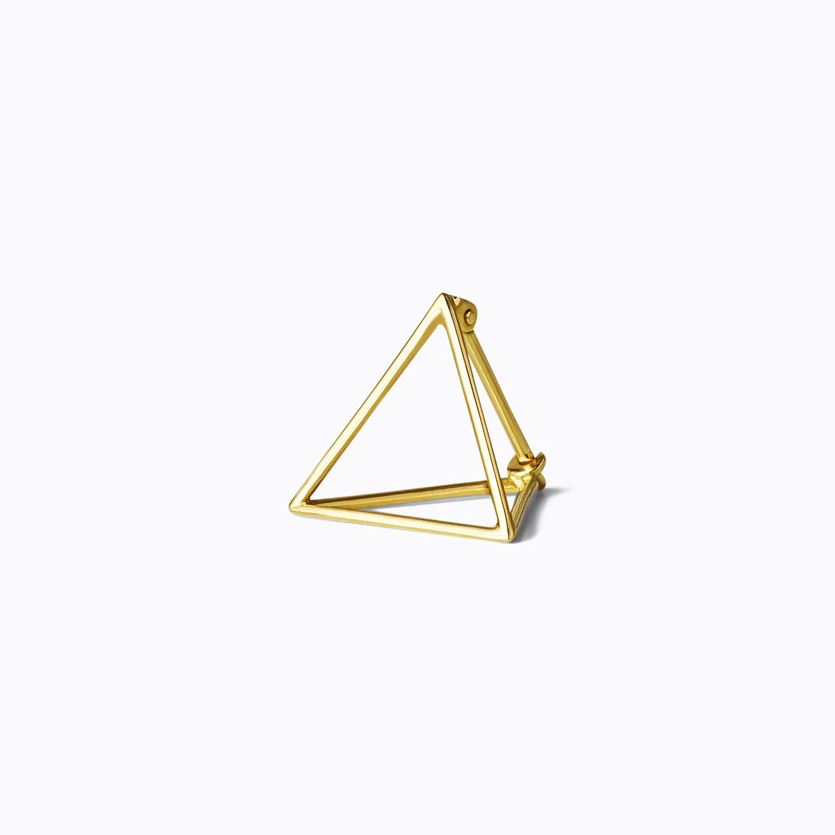 3D Triangle 10, yellow and white gold, matte finish