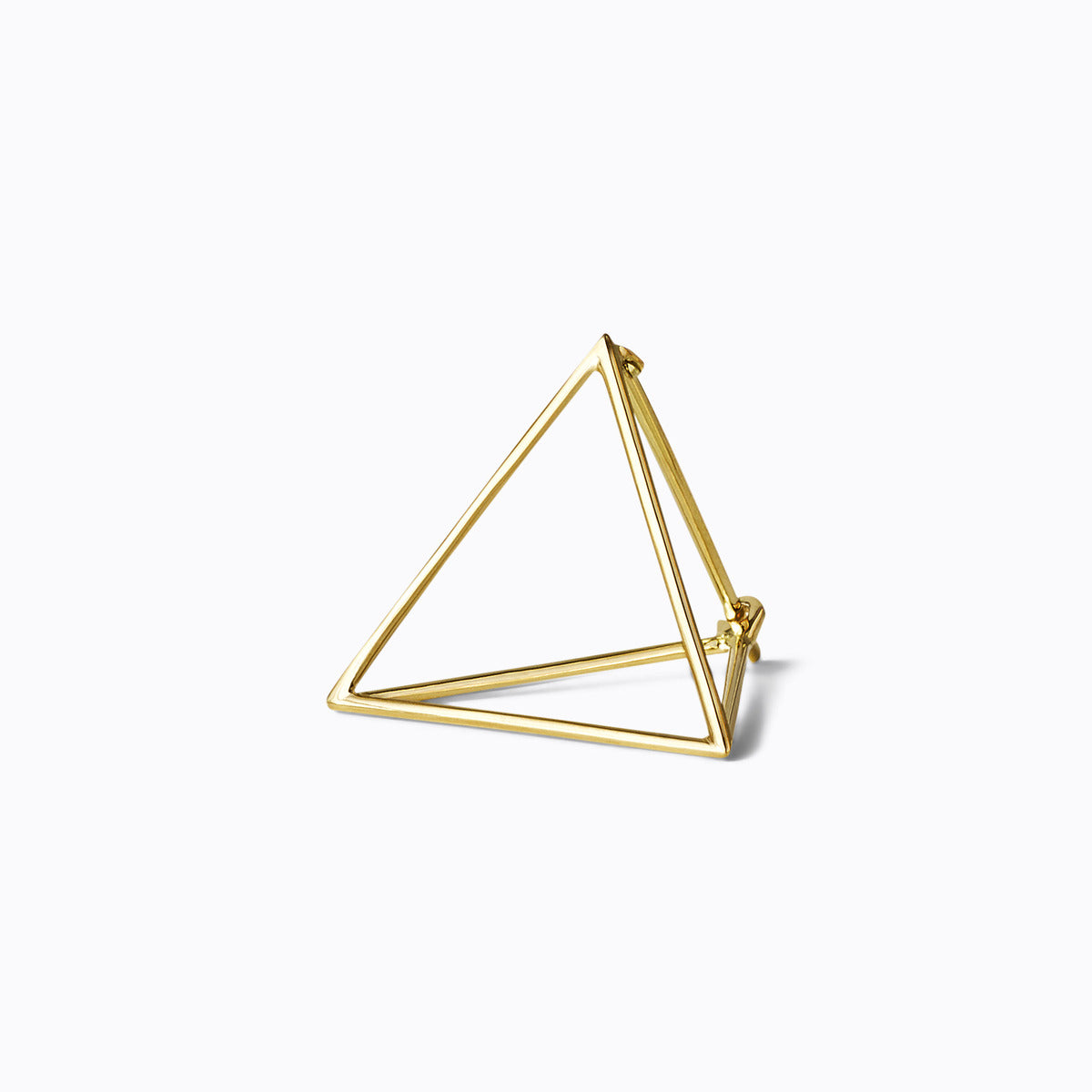 3D Triangle 20, yellow and white gold, matte finish