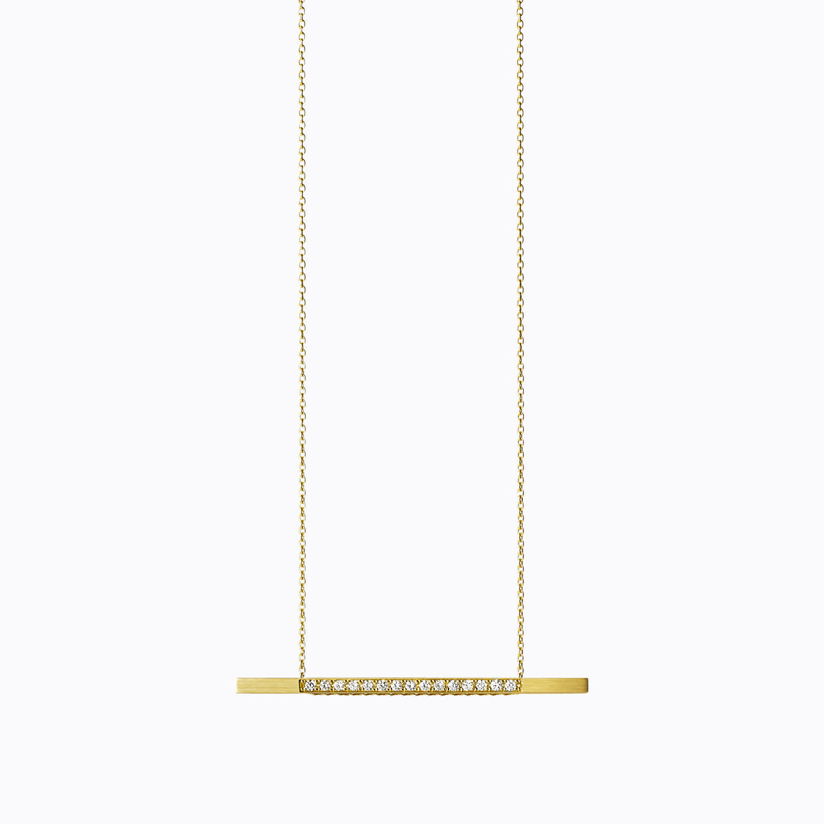 Bar Necklace 05, yellow gold, polished finish