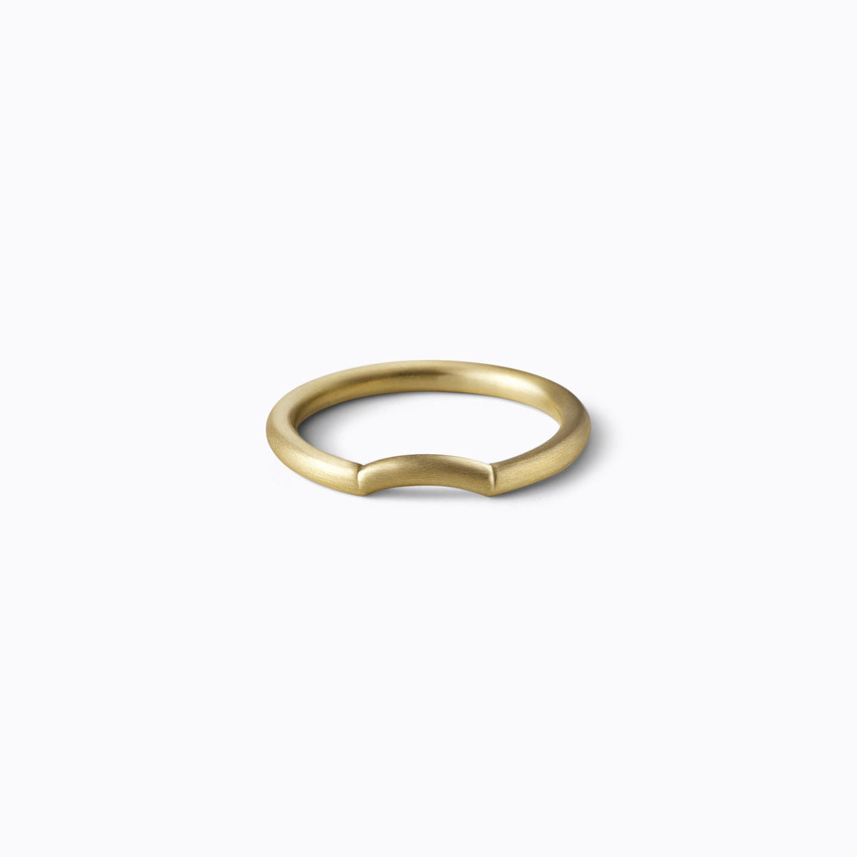 Side Arc Ring 2.0, yellow gold, matte finish