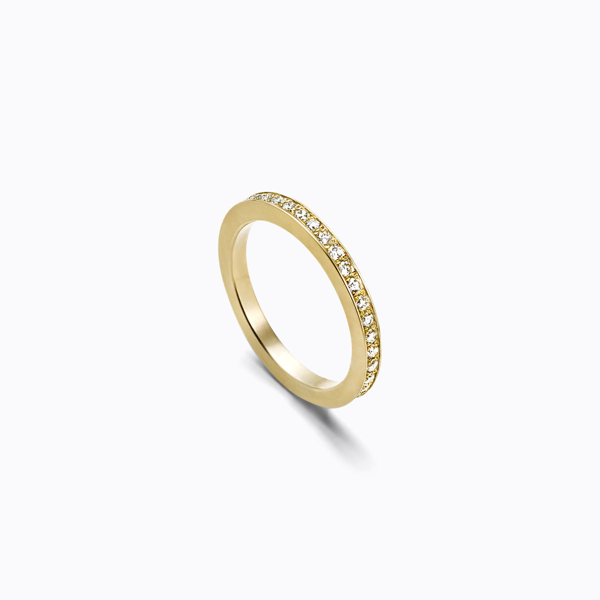 Full Eternity Ring 01 Outside, yellow gold, matte finish