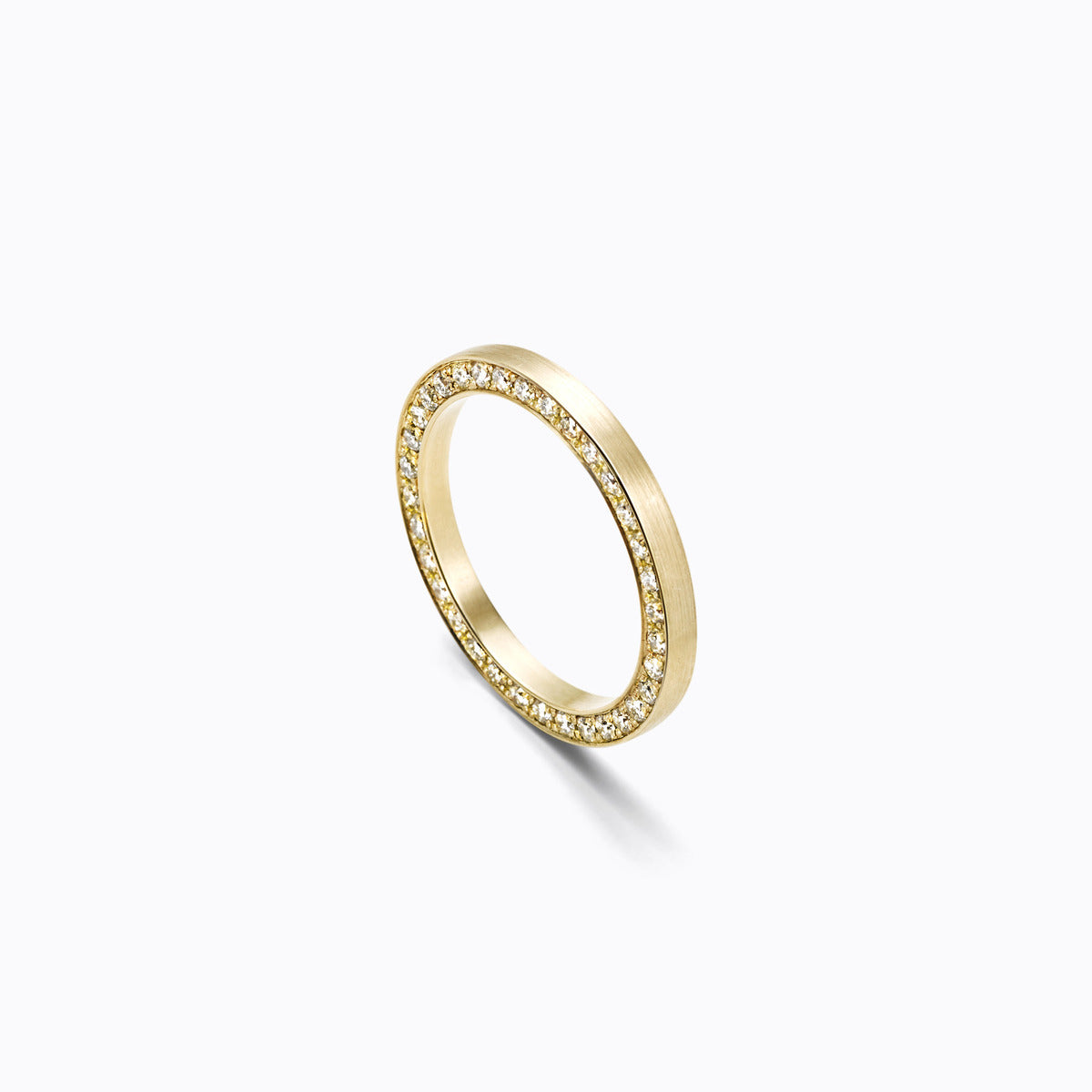 Full Eternity Ring 01 Side, yellow gold, matte finish