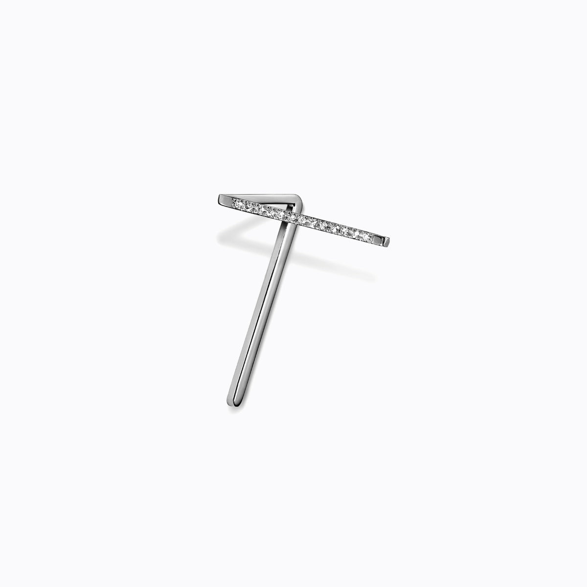 Diamond Post Pierce 0301, white gold