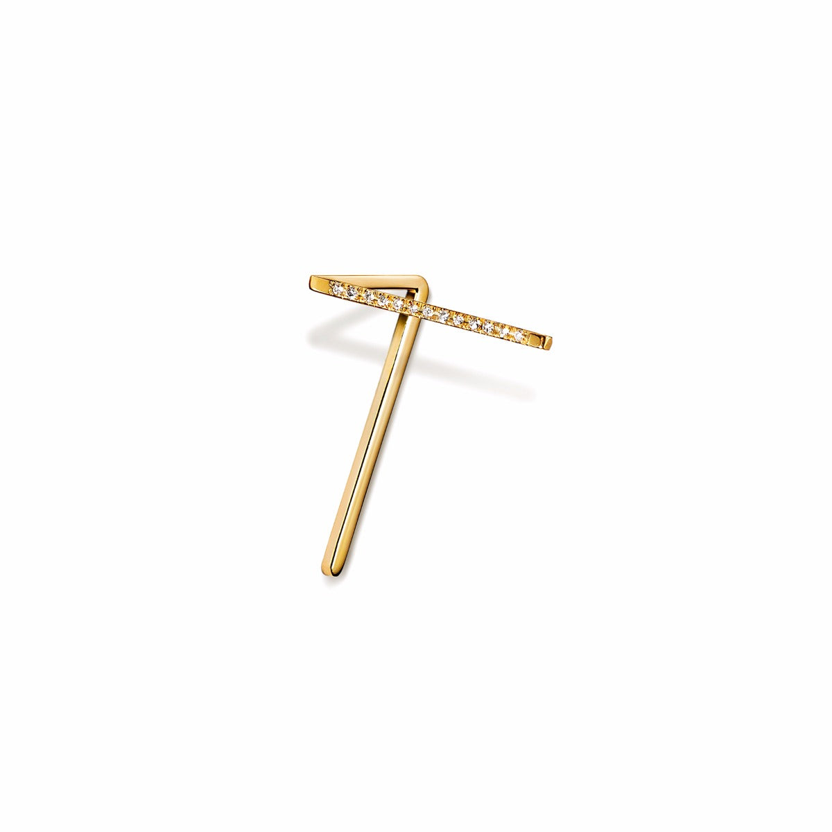 Diamond Post Pierce 0301, yellow gold